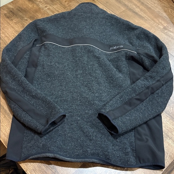Solaris Jacket. Wool blend. Sweater material. Gray black. Large. - Picture 4 of 7